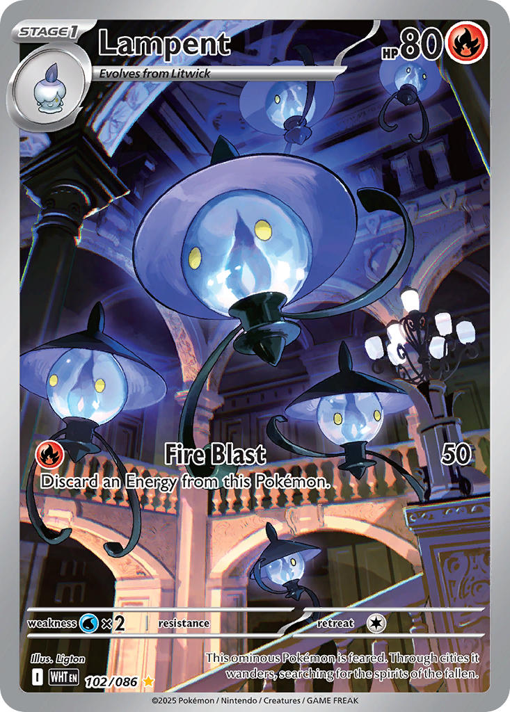 Lampent⁣ - White Flare⁣ (Illustration Rare)⁣ [102] English / Near Mint / Normal