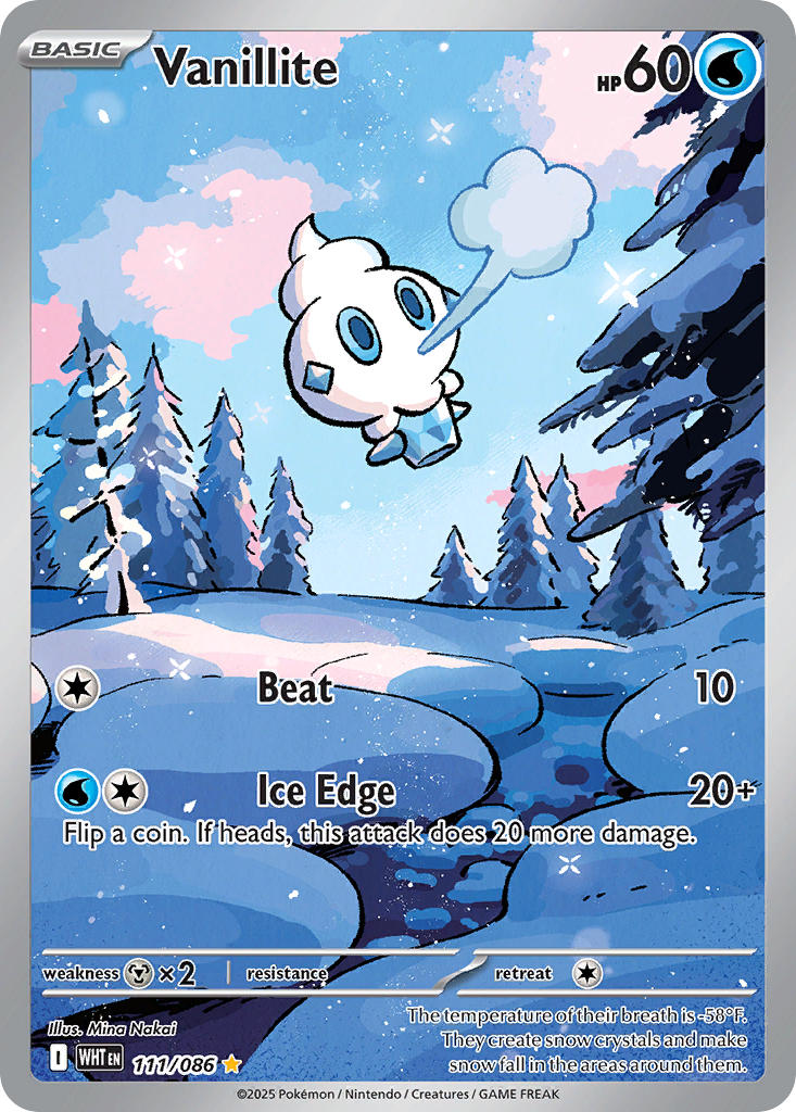 Vanillite⁣ - White Flare⁣ (Illustration Rare)⁣ [111] English / Near Mint / Normal