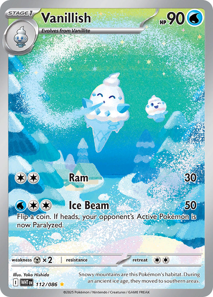 Vanillish⁣ - White Flare⁣ (Illustration Rare)⁣ [112] English / Near Mint / Normal
