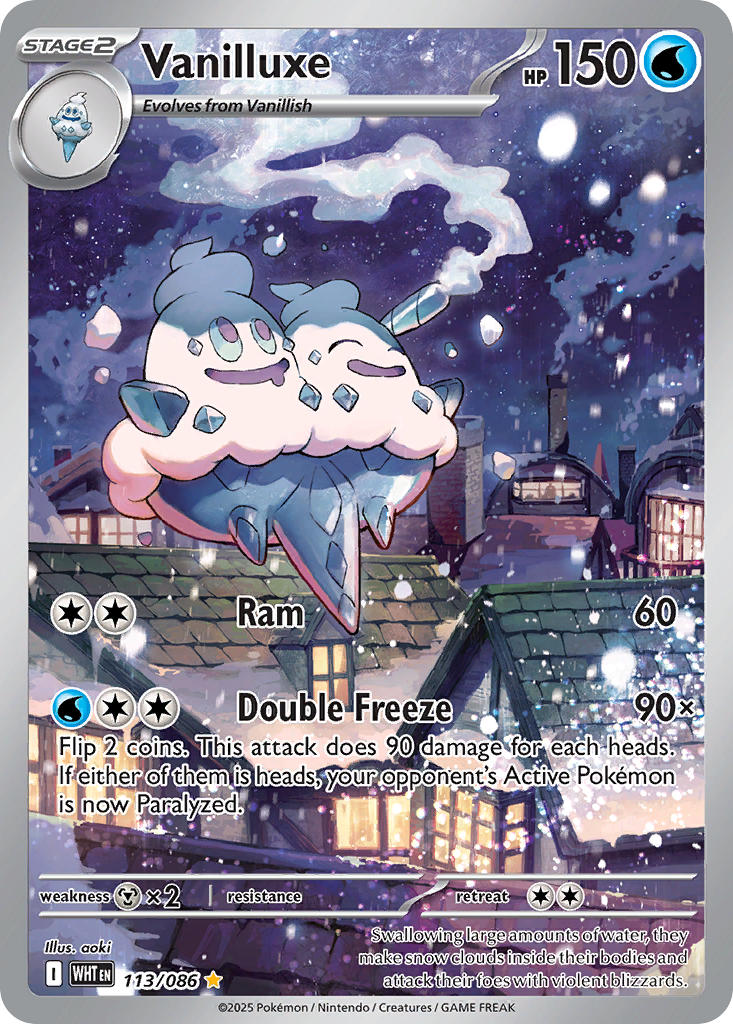 Vanilluxe⁣ - White Flare⁣ (Illustration Rare)⁣ [113] English / Near Mint / Normal