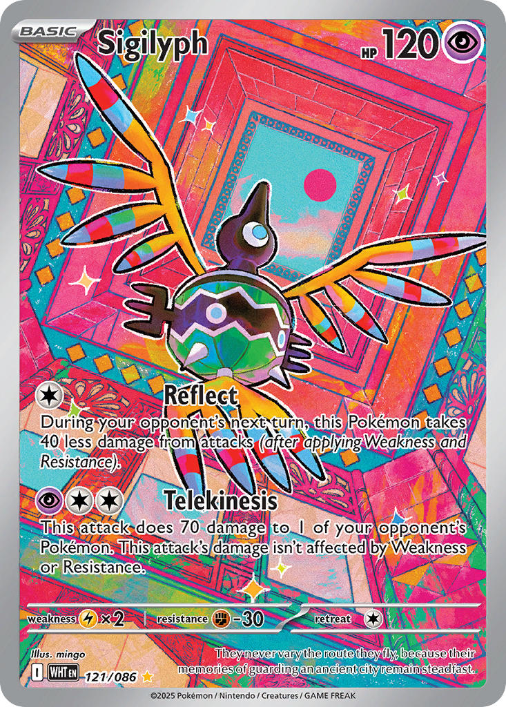 Sigilyph⁣ - White Flare⁣ (Illustration Rare)⁣ [121] English / Near Mint / Normal