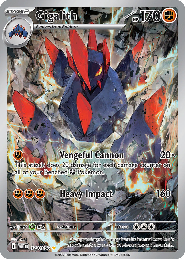 Gigalith⁣ - White Flare⁣ (Illustration Rare)⁣ [129] English / Near Mint / Normal