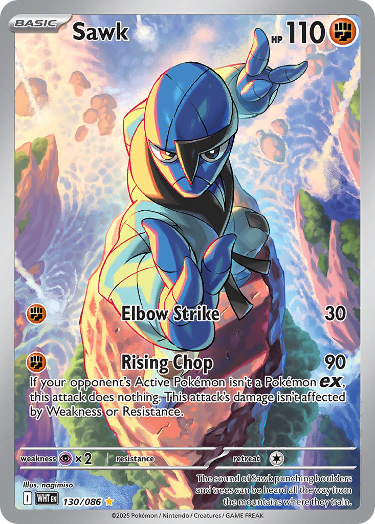 Sawk⁣ - White Flare⁣ (Illustration Rare)⁣ [130] English / Near Mint / Normal