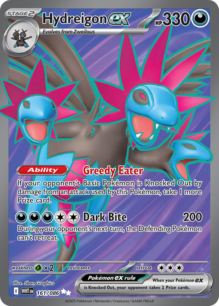 Hydreigon ex⁣ - White Flare⁣ (Ultra Rare)⁣ [161] English / Near Mint / Normal
