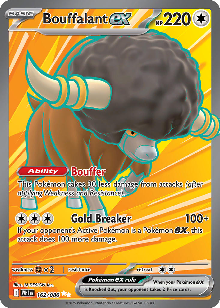 Bouffalant ex⁣ - White Flare⁣ (Ultra Rare)⁣ [162] English / Near Mint / Normal