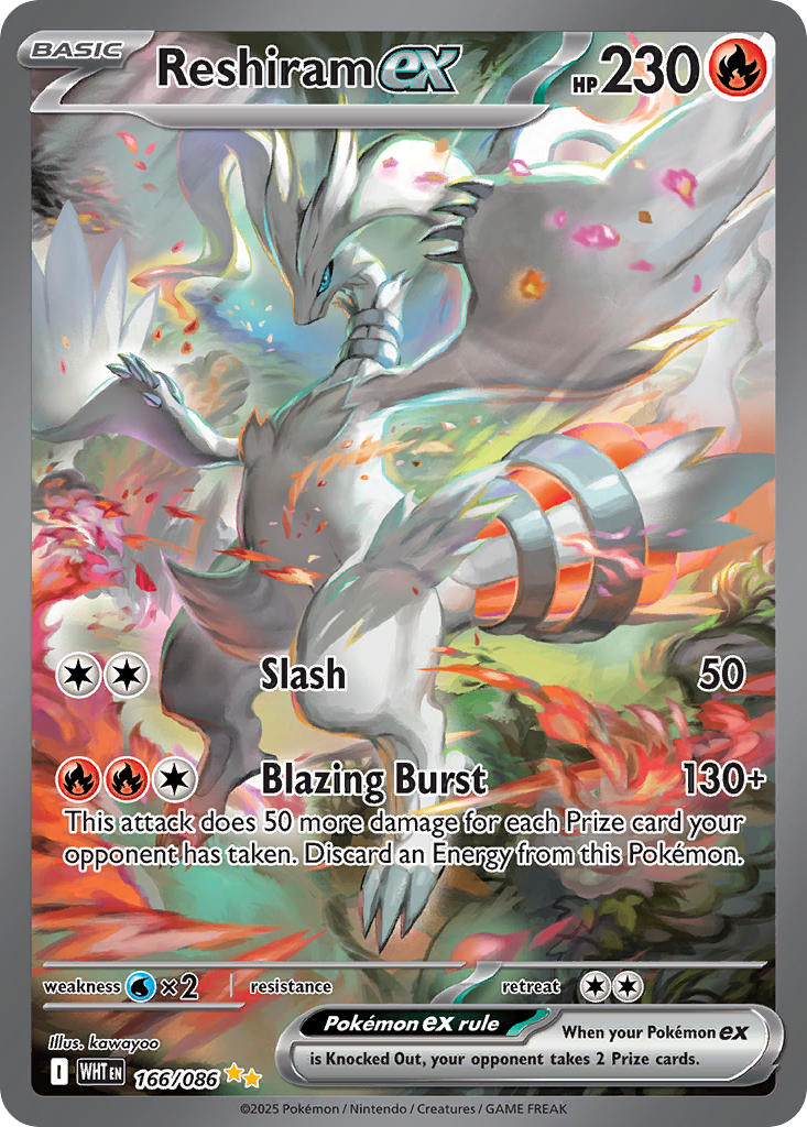 Reshiram ex⁣ - White Flare⁣ (Special Illustration Rare)⁣ [166] English / Near Mint / Normal