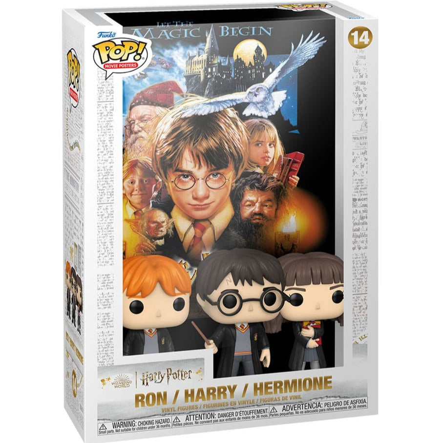Funko POP! - Movie Poster: Sorcerer's Stone - Ron / Harry / Hermione #14 Action- Og Legetøjsfigurer Funko