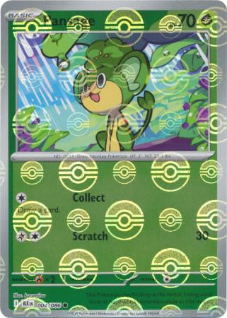 Pansage⁣ - Black Bolt: Poké Ball Foil (Common)⁣ [004] English / Near Mint / Reverse-Holo Normal