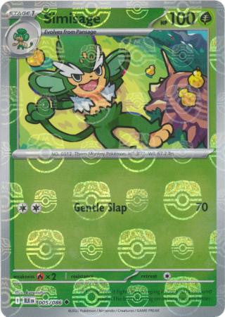 Simisage⁣ - Black Bolt: Master Ball Foil (Uncommon)⁣ [005] English / Near Mint / Reverse-Holo Normal