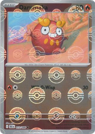 Darumaka⁣ - Black Bolt: Poké Ball Foil (Common)⁣ [013] English / Near Mint / Reverse-Holo Normal