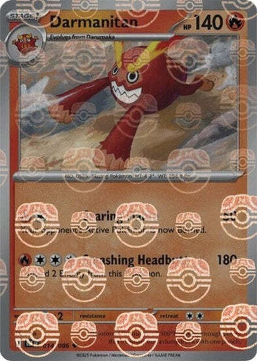 Darmanitan⁣ - Black Bolt: Master Ball Foil (Uncommon)⁣ [014] English / Near Mint / Reverse-Holo Normal