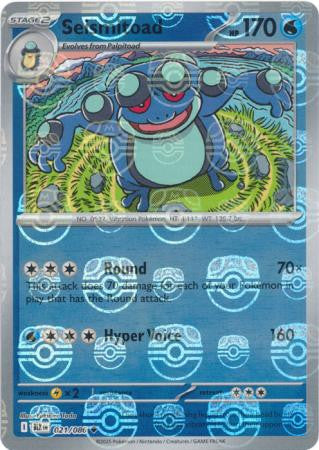 Seismitoad⁣ - Black Bolt: Master Ball Foil (Uncommon)⁣ [021] English / Near Mint / Reverse-Holo Normal