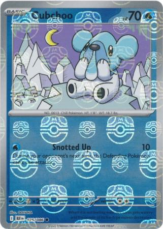 Cubchoo⁣ - Black Bolt: Master Ball Foil (Common)⁣ [025] English / Near Mint / Reverse-Holo Normal