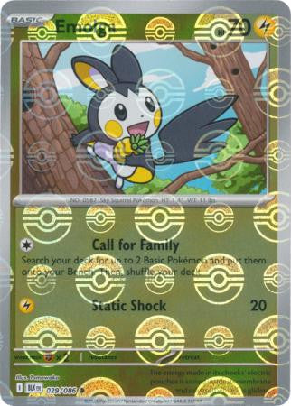 Emolga⁣ - Black Bolt: Poké Ball Foil (Common)⁣ [029] English / Near Mint / Reverse-Holo Normal