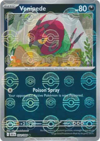 Venipede⁣ - Black Bolt: Poké Ball Foil (Common)⁣ [054] English / Near Mint / Reverse-Holo Normal