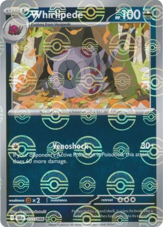 Whirlipede⁣ - Black Bolt: Poké Ball Foil (Common)⁣ [055] English / Near Mint / Reverse-Holo Normal