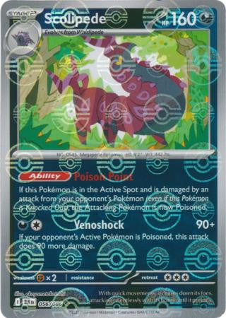 Scolipede⁣ - Black Bolt: Poké Ball Foil (Uncommon)⁣ [056] English / Near Mint / Reverse-Holo Normal