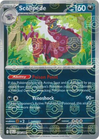 Scolipede⁣ - Black Bolt: Master Ball Foil (Uncommon)⁣ [056] English / Near Mint / Reverse-Holo Normal