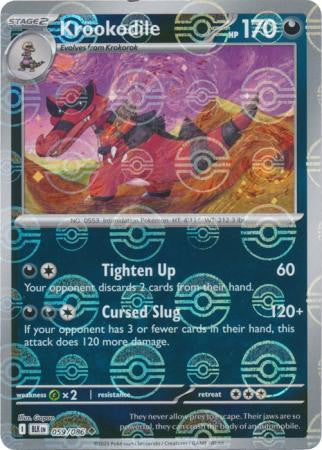 Krookodile⁣ - Black Bolt: Poké Ball Foil (Uncommon)⁣ [059] English / Near Mint / Reverse-Holo Normal
