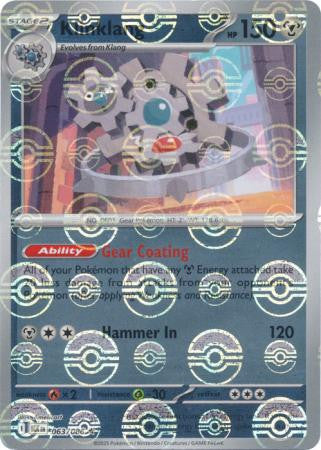 Klinklang⁣ - Black Bolt: Poké Ball Foil (Rare)⁣ [063] English / Near Mint / Reverse-Holo Normal