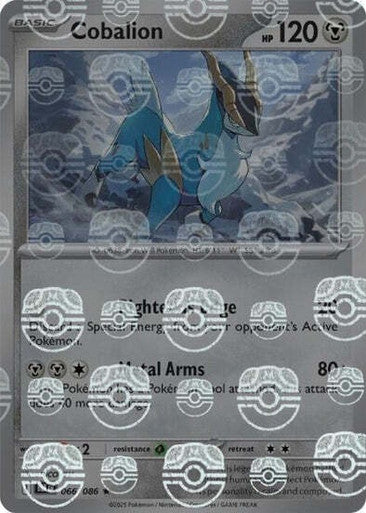 Cobalion⁣ - Black Bolt: Master Ball Foil (Rare)⁣ [066] English / Near Mint / Reverse-Holo Normal