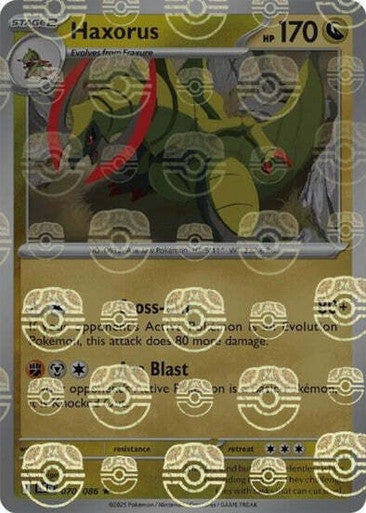 Haxorus⁣ - Black Bolt: Master Ball Foil (Rare)⁣ [070] English / Near Mint / Reverse-Holo Normal