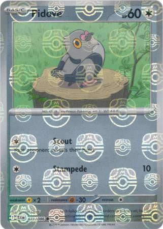 Pidove⁣ - Black Bolt: Master Ball Foil (Common)⁣ [071] English / Near Mint / Reverse-Holo Normal