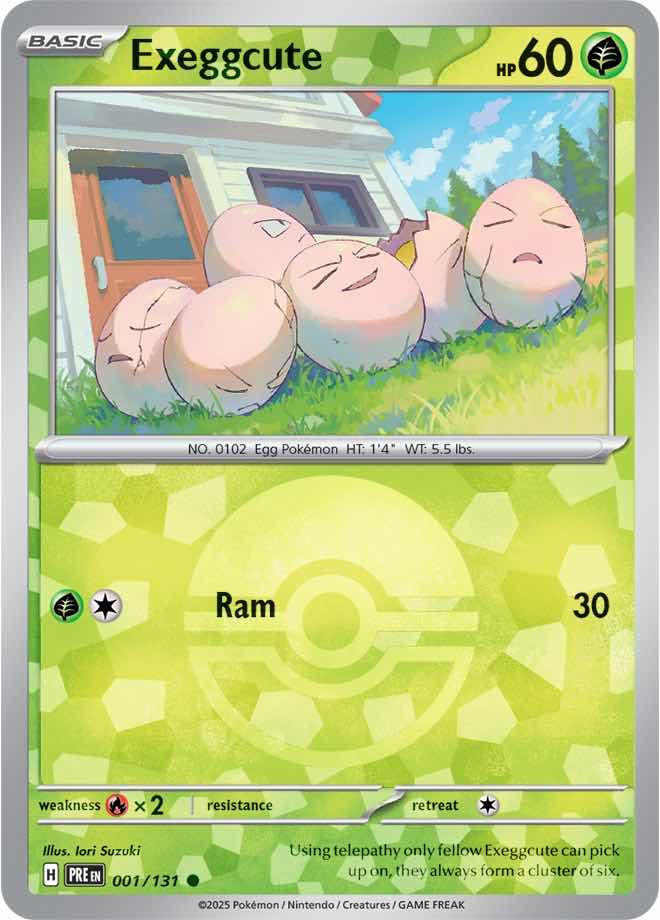 Exeggcute - Prismatic Evolutions: Poke Ball Foil (Common) [001] Kortspil