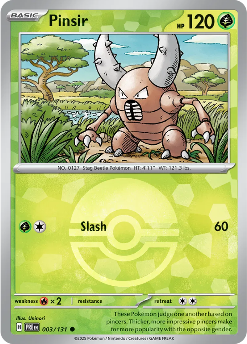 Pinsir - Prismatic Evolutions: Poké Ball Foil (Common) [003] Kortspil