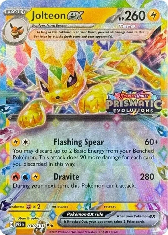 Jolteon ex - Prismatic Evolutions (Set Stamp) [030] Kortspil