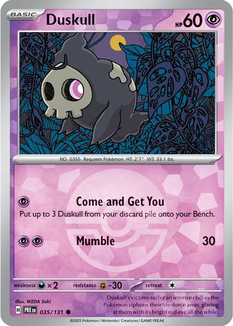 Duskull - Prismatic Evolutions: Poké Ball Foil (Common) [035] Kortspil