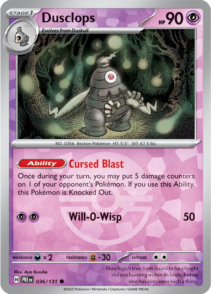 Dusclops - Prismatic Evolutions: Poké Ball Foil (Common) [036] Kortspil