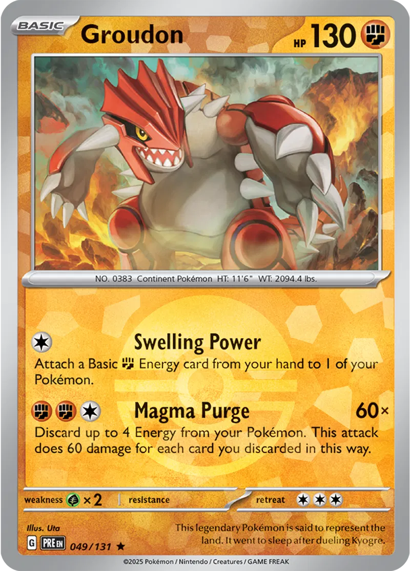 Groudon - Prismatic Evolutions: Poké Ball Foil (Rare) [049] Kortspil