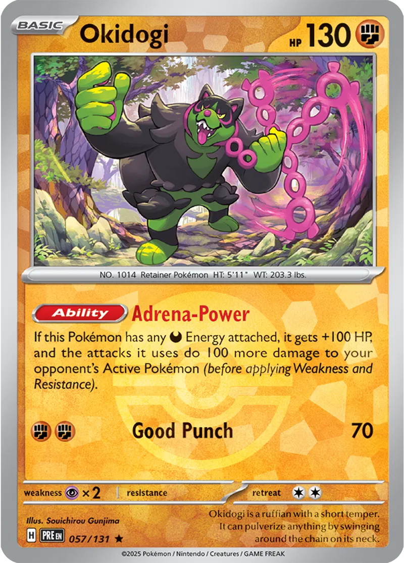 Okidogi - Prismatic Evolutions: Poké Ball Foil (Rare) [057] Kortspil