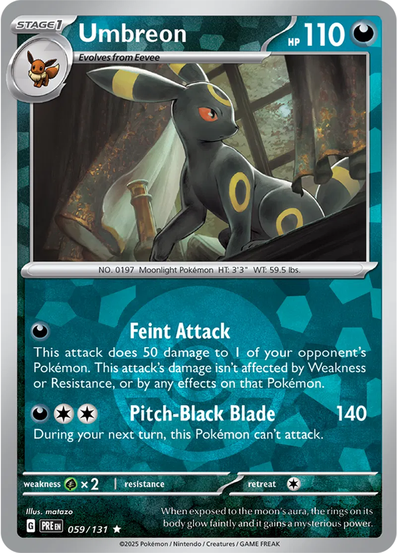 Umbreon - Prismatic Evolutions: Poké Ball Foil (Rare) [059] Kortspil