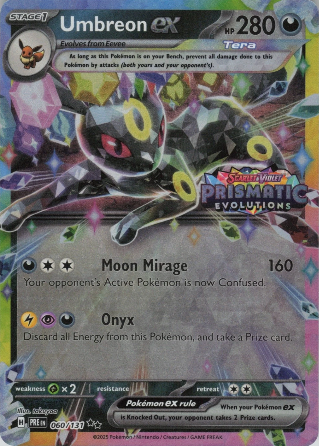 Umbreon ex - Prismatic Evolutions (Set Stamp) [060] Kortspil