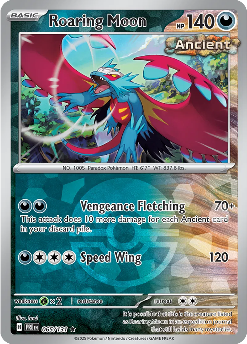 Roaring Moon - Prismatic Evolutions: Poké Ball Foil (Rare) [065] Kortspil