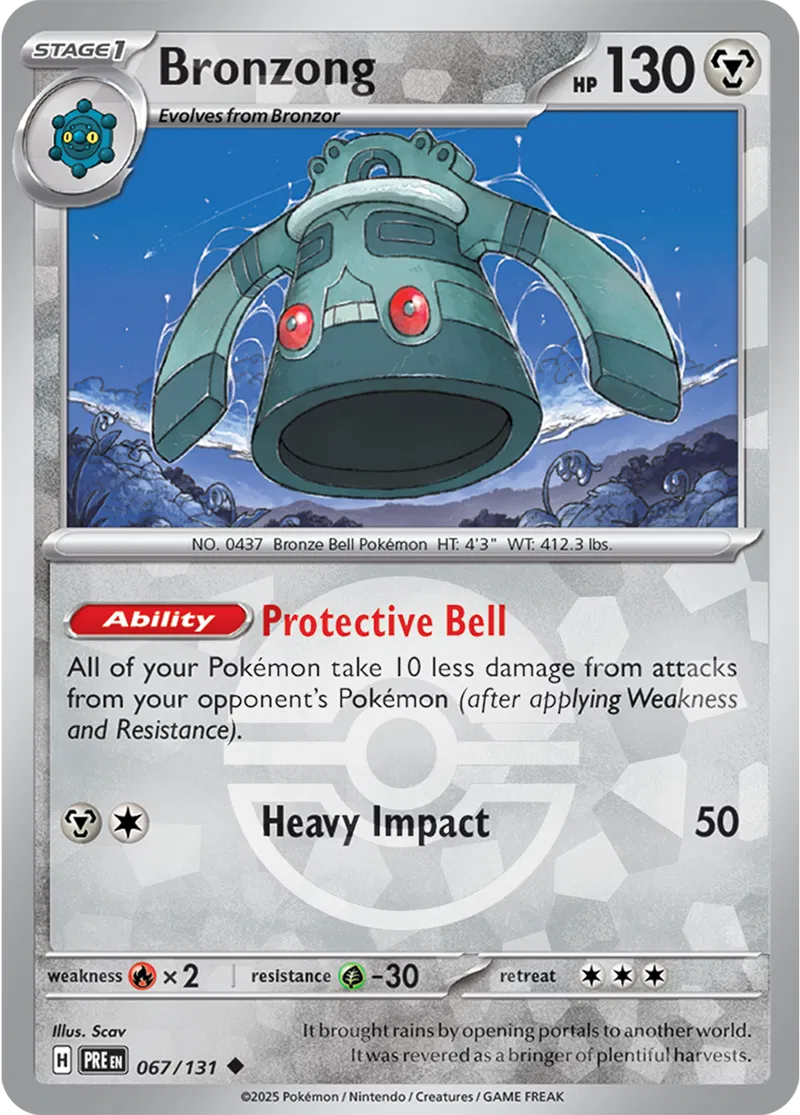 Bronzong - Prismatic Evolutions: Poké Ball Foil (Uncommon) [067] Kortspil