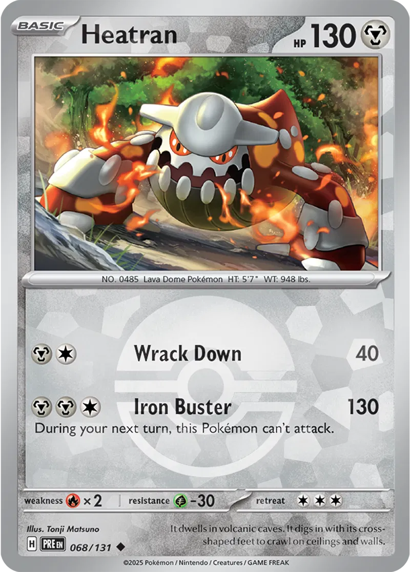 Heatran - Prismatic Evolutions: Poké Ball Foil (Uncommon) [068] Kortspil