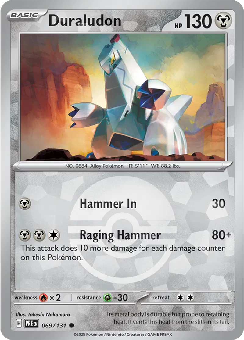 Duraludon - Prismatic Evolutions: Poké Ball Foil (Common) [069] Kortspil