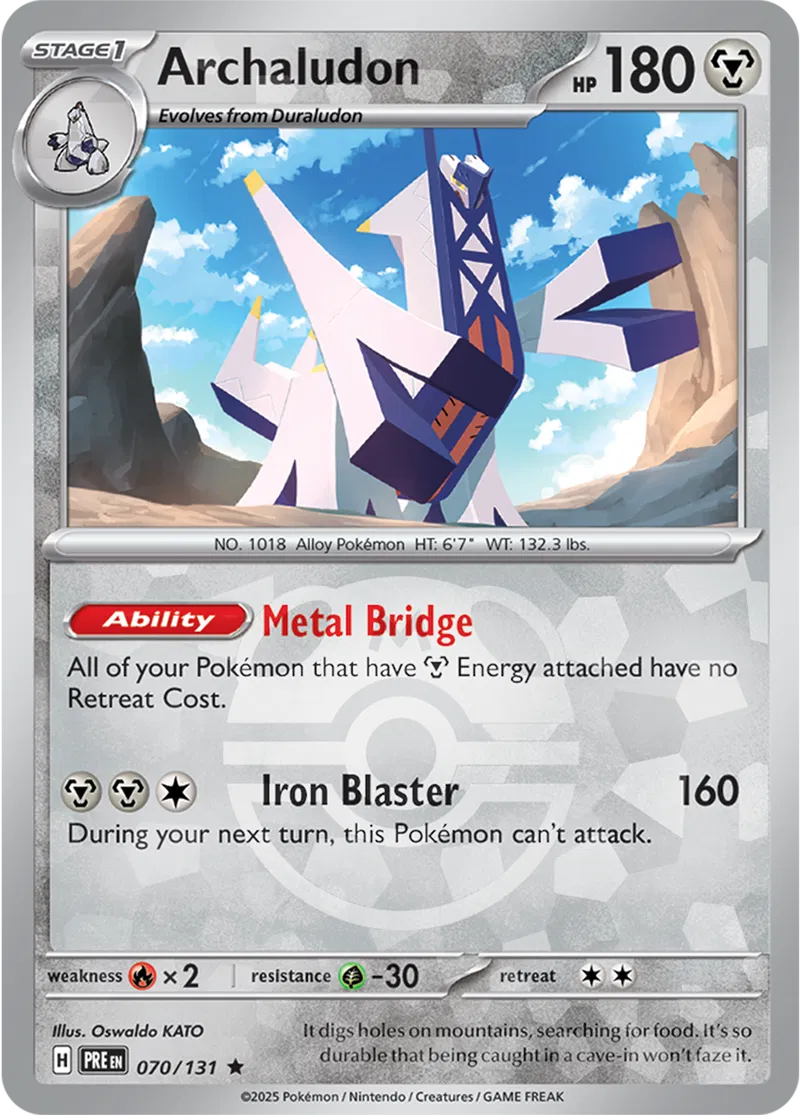 Archaludon - Prismatic Evolutions: Master Ball Foil (Rare) [070] Kortspil