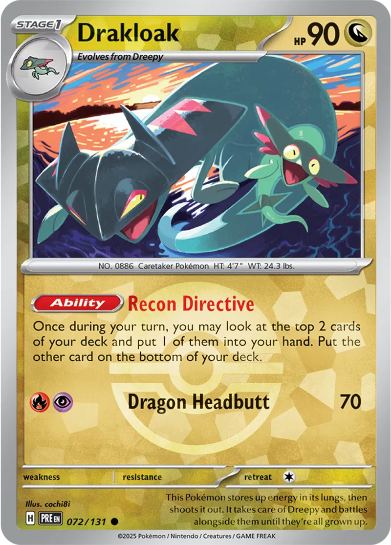 Drakloak - Prismatic Evolutions: Poké Ball Foil (Common) [072] Kortspil