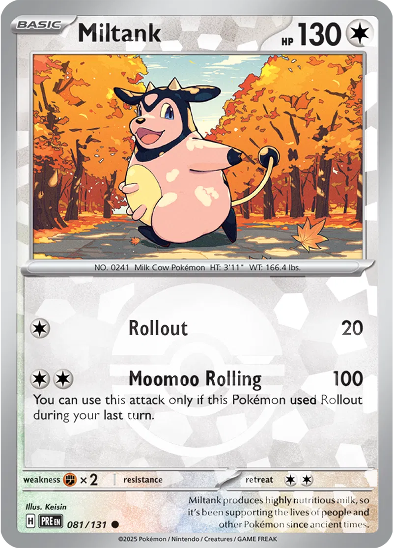 Miltank - Prismatic Evolutions: Poké Ball Foil (Common) [081] Kortspil