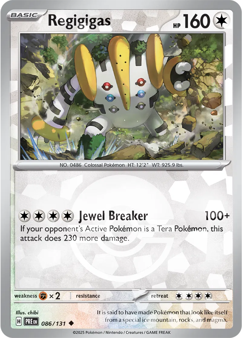 Regigigas - Prismatic Evolutions: Poké Ball Foil (Uncommon) [086] Kortspil