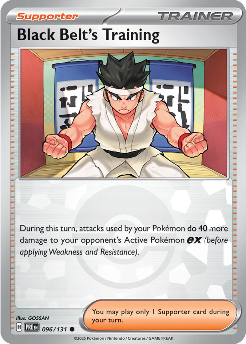 Black Belt's Training - Prismatic Evolutions: Poké Ball Foil (Common) [096] Kortspil