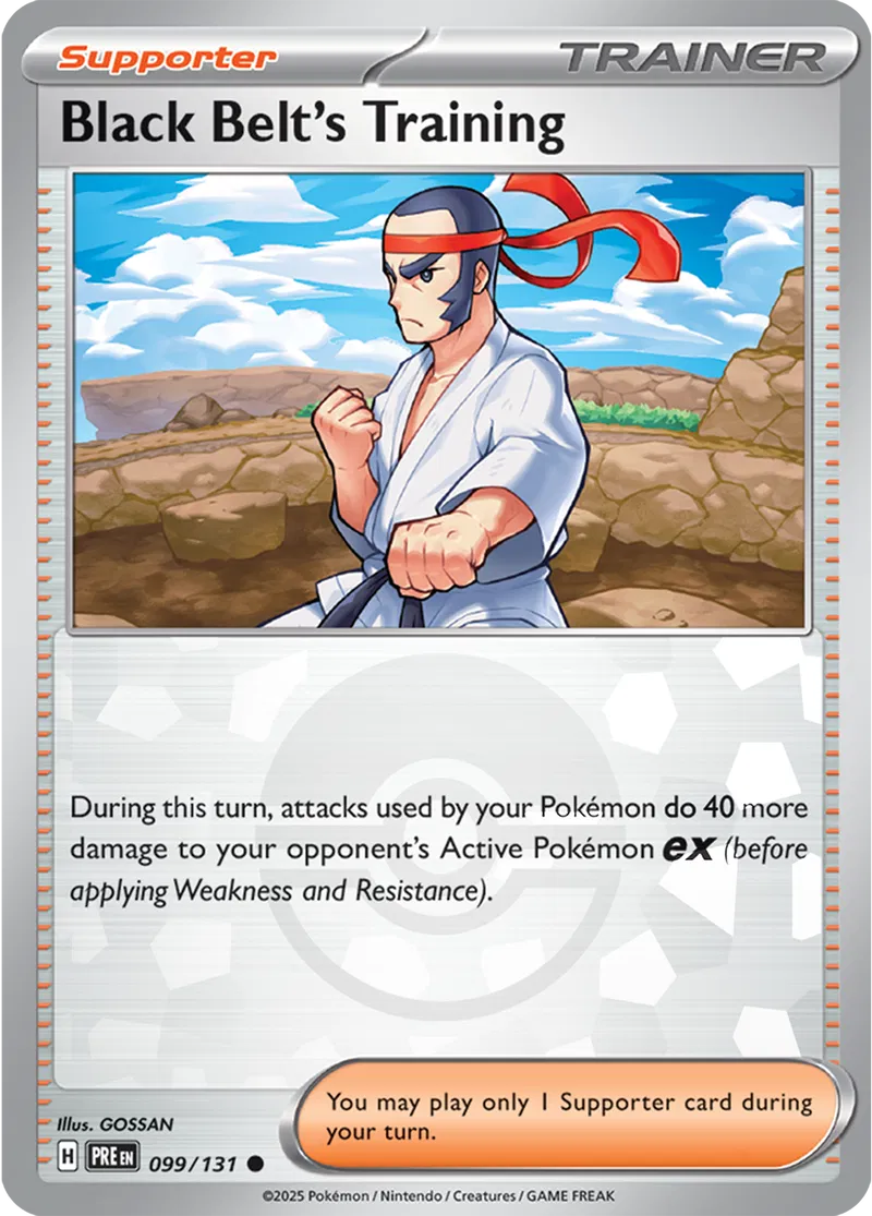 Black Belt's Training - Prismatic Evolutions: Poké Ball Foil (Common) [099] Kortspil