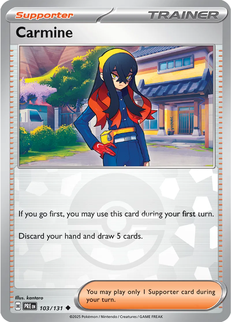 Carmine - Prismatic Evolutions: Poké Ball Foil (Uncommon) [103] Kortspil