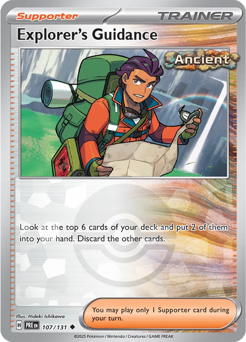 Explorer's Guidance - Prismatic Evolutions: Poké Ball Foil (Uncommon) [107] Kortspil
