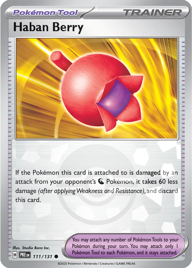 Haban Berry - Prismatic Evolutions: Poké Ball Foil (Common) [111] Kortspil