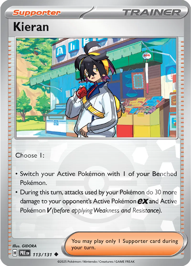 Kieran - Prismatic Evolutions: Poké Ball Foil (Uncommon) [113] Kortspil